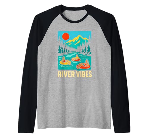 River Float Trip Vibes Retro Damen Fun Raglan River Float Trip Vibes Retro Damen Fun Raglan von Lazy River Float Trips - River Tubing Accessories