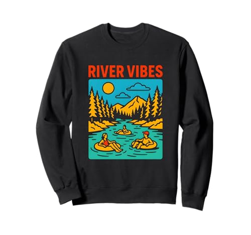River Float Trip Vibes Retro Damen Fun Sweatshirt River Float Trip Vibes Retro Damen Fun Sweatshirt von Lazy River Float Trips - River Tubing Accessories