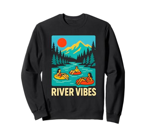 River Float Trip Vibes Retro Damen Fun Sweatshirt River Float Trip Vibes Retro Damen Fun Sweatshirt von Lazy River Float Trips - River Tubing Accessories
