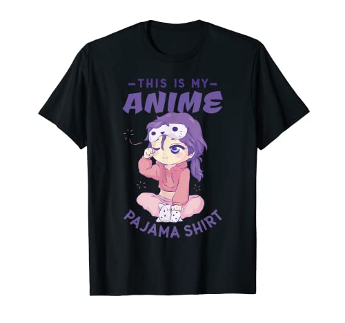 Anime Mädchen Nickerchen Schlaf-Pyjama Nachthemd T-Shirt von Lazy Sleeping Anime Pajama Designs