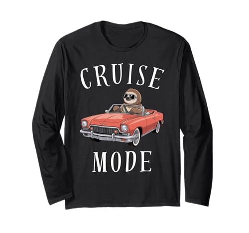 Faultier Tier Fahren Auto Kreuzfahrt Modus Urlaub Geschenk Männer Frauen Langarmshirt Faultier Tier Fahren Auto Kreuzfahrt Modus Urlaub Geschenk Männer Frauen Langarmshirt von Lazy Sloth Animal Birthday Present for Boys Girls