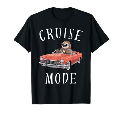 Faultier Tier Fahren Auto Kreuzfahrt Modus Urlaub Geschenk Männer Frauen T-Shirt Faultier Tier Fahren Auto Kreuzfahrt Modus Urlaub Geschenk Männer Frauen T-Shirt von Lazy Sloth Animal Birthday Present for Boys Girls