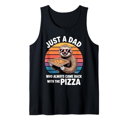 Herren Lustige Faultier-Grafik mit Aufschrift Just a Dad Who Brought Pizza Tank Top Herren Lustige Faultier-Grafik mit Aufschrift Just a Dad Who Brought Pizza Tank Top von Lazy Sloth Pizza Dad Retro Funny apparels