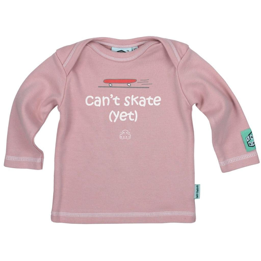 Baby Geschenk Für Skateboarder Can't Skate Yet Shirt Lustiges Top Mädchen Shower Coole Kleidung Skateboarding 6-12 Monate von LazyBabyGifts