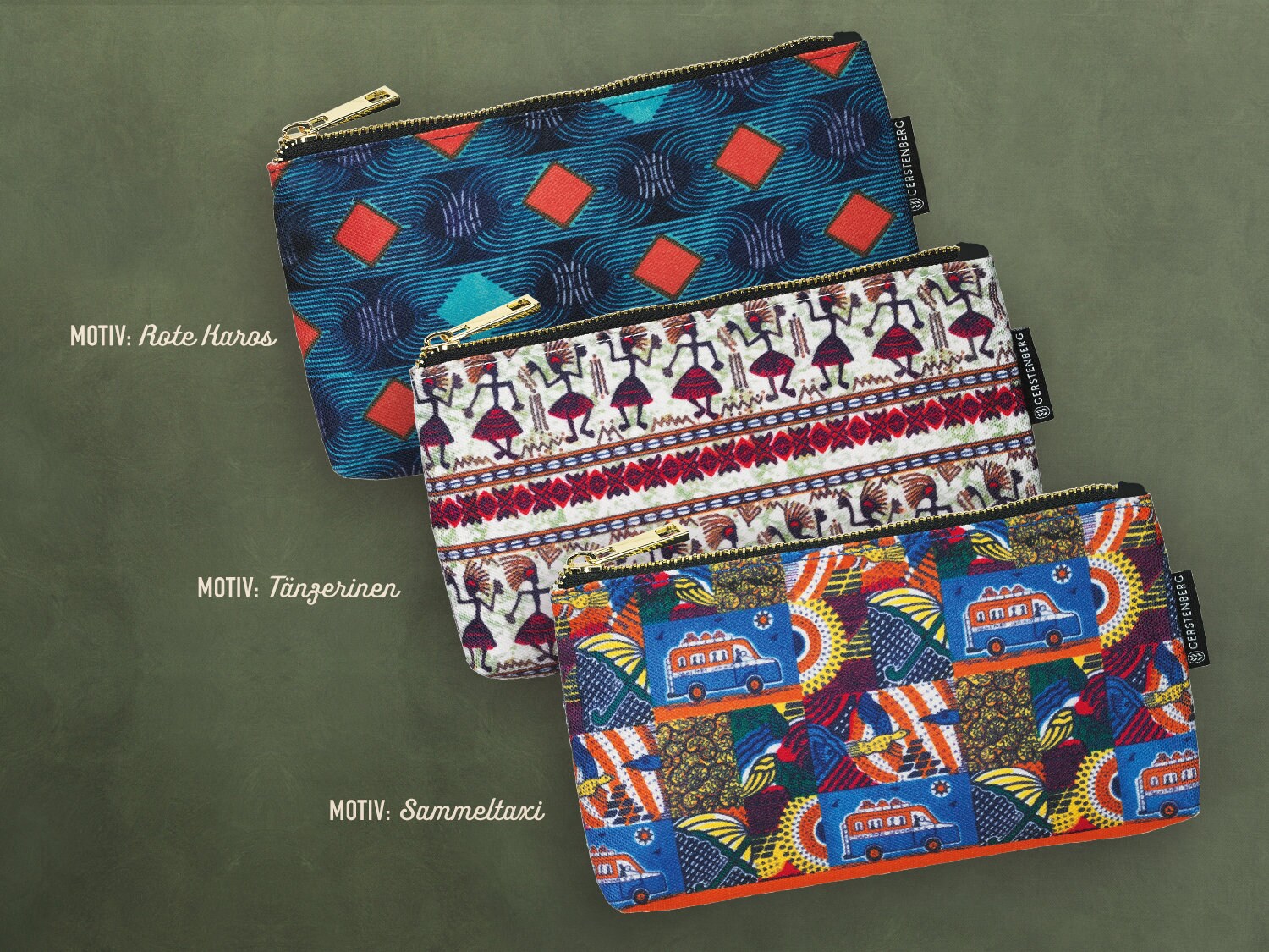 Täschchen Mit Reißverschluss; Kosmetiktasche, 100% Leinen, Leinentasche Bedruckt, Reisebegleiter, Wax, Stoffmuster, Afrika von LazyDayPaper