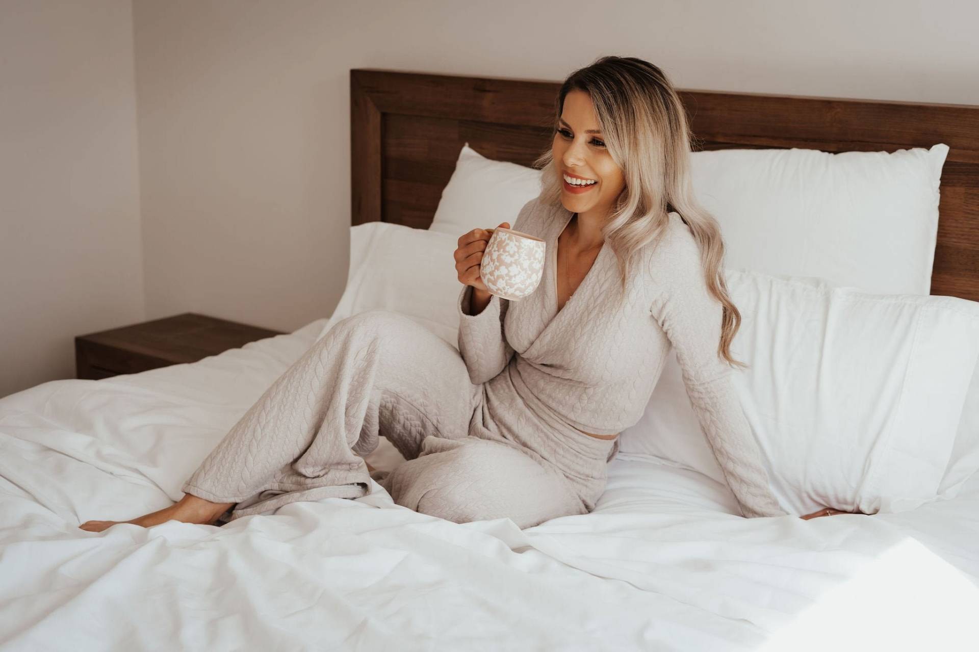 Langarm Wickeltop, Grauer Leichter Strickpullover, Strick Wickeltop von LazyGirlLingerie