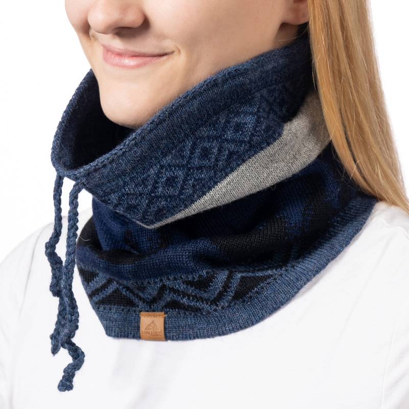 5 in 1 - Gestrickter Baby Alpaka Halswärmer, Multifunktionale Beanie Im Snow Mountain Design, Unisex Buff Gaiter, Gesichtsmaske Aus Wolle Freien 5 in 1 - Gestrickter Baby Alpaka Halswärmer, Multifunktionale Beanie Im Snow Mountain Design, Unisex Buff Gaiter, Gesichtsmaske Aus Wolle Freien von LazyLlamaEcoWear