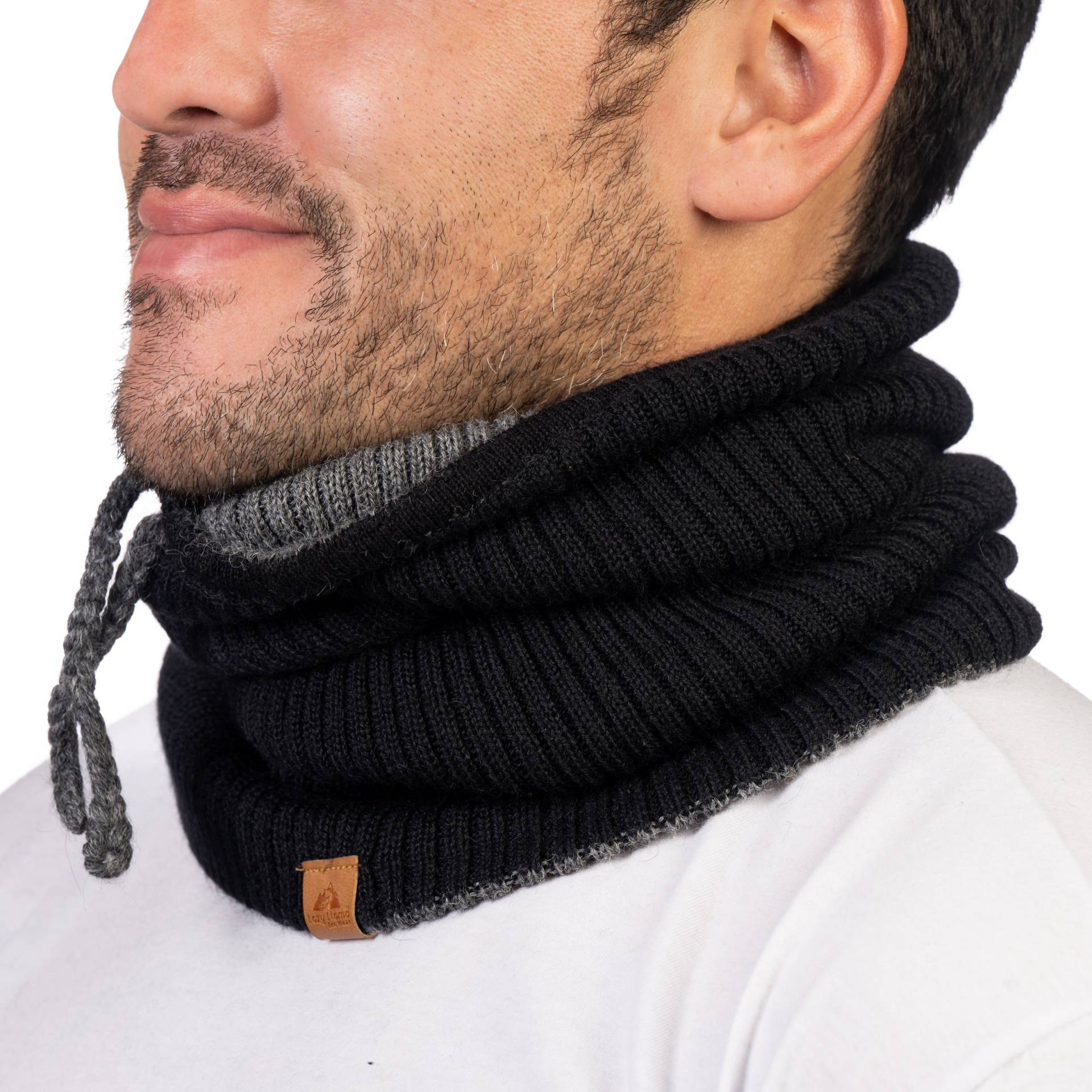 5 in 1 - Gestrickter Wende Baby Alpaka Halswärmer, Mütze Buff Wolle Gesichtsmaske Für Unisex, Winter Geschenk von LazyLlamaEcoWear