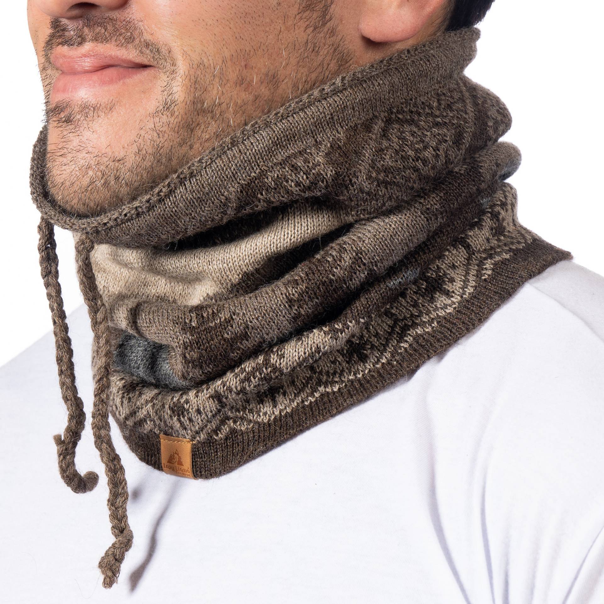 Alpaka Halswärmer, Gestrickter Wendeschal, 5 in 1 - Neck Gaiter, Damen Halsschal, Winter Schal, Buff, Geschenk von LazyLlamaEcoWear