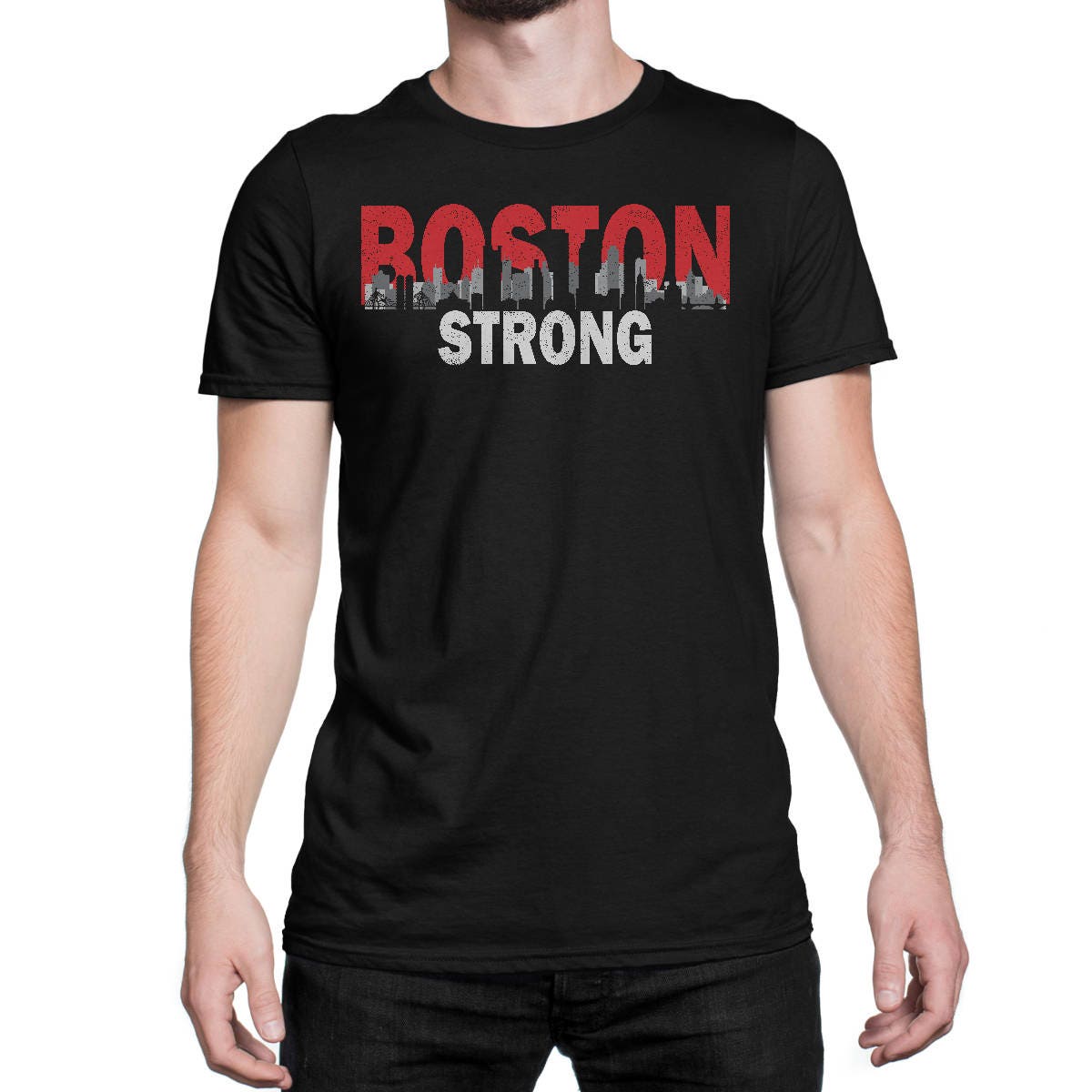 Boston Strong Shirt Vintage Skyline T-Shirt Boston Strong Shirt Vintage Skyline T-Shirt von LazySlothApparel