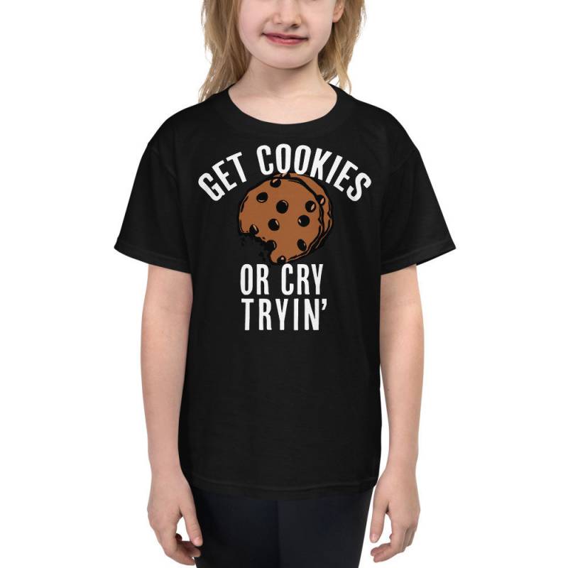 Holen Sie Sich Kekse Oder Weinen Kinder Baumwoll-T-Shirt Holen Sie Sich Kekse Oder Weinen Kinder Baumwoll-T-Shirt von LazySlothApparel