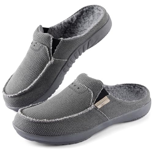 LazyStep Herren Hausschuhe mit Fußgewölbeunterstützung Trevor Orthopädische Hausschuhe, Schiefergrau, 48 EU von LazyStep