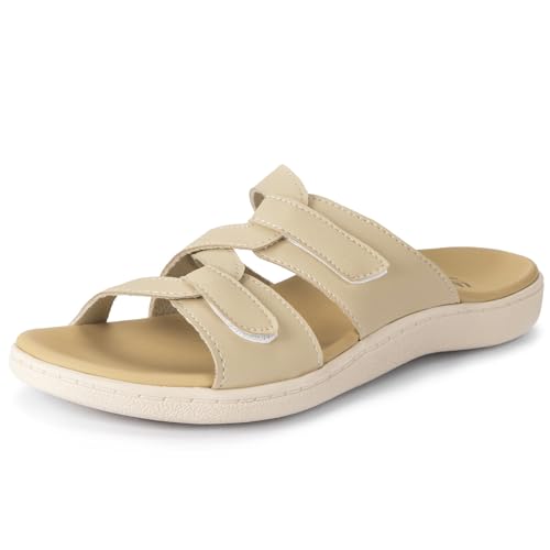 LazyStep Orthopädische Damen-Sandalen mit Fußgewölbeunterstützung und verstellbaren Riemen, Khaki, 39.5 EU LazyStep Orthopädische Damen-Sandalen mit Fußgewölbeunterstützung und verstellbaren Riemen, Khaki, 39.5 EU von LazyStep