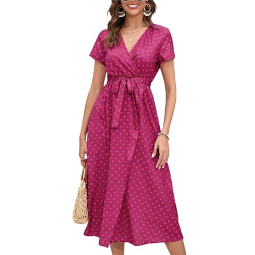 Damen Sommerkleid Elegantes A Linie Kleid Minikleid Knielang Kleid Lange Freizeitkleider Sommer Strand Maxi Dress von Lazz1on