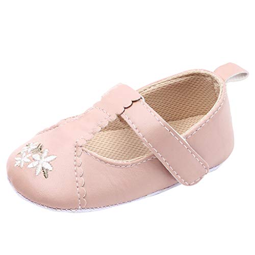 Lazzboy Babyschuhe Bequeme Mischfarben Blumen Kinderschuhe Babysandalen Krabbelschuhe Sommerschuhe Sandalen Junge Mädchen Kleinkind Ab 0-6 Monate Bis 18-24(Rosa,12) von Lazzboy