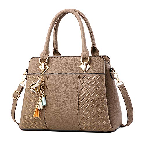 Lazzboy Handtasche Schultertasche Damen Tasche Mode gewebt Muster (Khaki) von Lazzboy