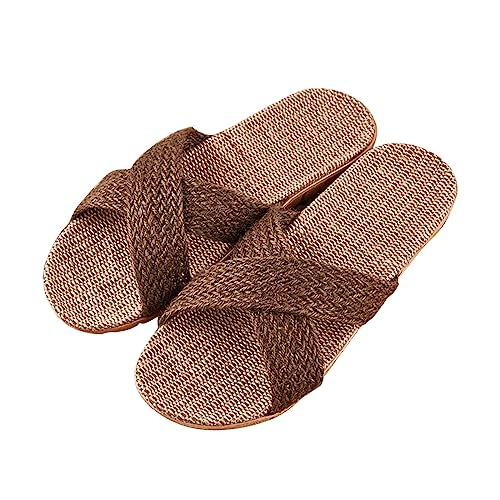 Lazzboy Hausschuhe Damen Slippers Slides Sommer Slide Plateau Pantoletten Sohle Für Drinnen Und Draußen Badeschuhe Schlappen Badeschlappen Strand Sandalen Frauen Latschen Outdoor (X-Kaffee,41) von Lazzboy