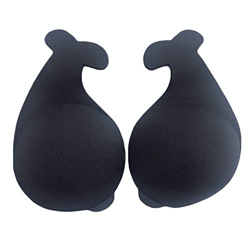 Lazzboy Klebe BH Push Up Unsichtbarer Tape Silikon Brust Aufkleber Lift Seamless Bra Wasserdichter Nippel Cover Adhesive Pasties Trägerloser Rückenfrei Lifting Büstenhalter (Schwarz,M) von Lazzboy
