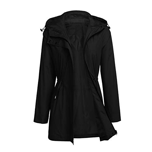 Lazzboy Mantel Frauen Winter Plus Size Einfarbig Daunenmantel Langarm Reißverschlusstasche Damen Jacke Winterjacke Parka Wintermantel Warm Gefüttert Teddyfell (U-Schwarz,L) von Lazzboy