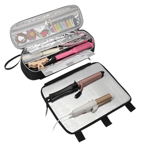 Lbvzxkad Reisetasche für Haar-Tools, Organizer für Haar-Styling-Tools, Aufbewahrungstasche für Glätteisen, Haarglätter, Lockenstab-Zubehör von Lbvzxkad