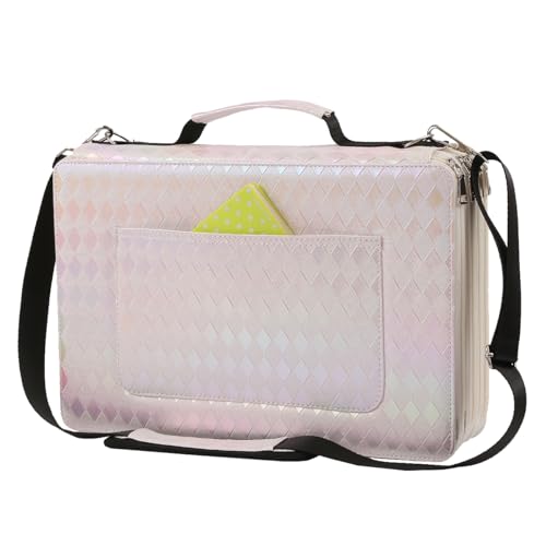 Lbxgap Federmäppchen mit 500 einzelnen Fächern, buntes Federmäppchen aus PU-Leder, für Aquarellstifte oder Marker, Federmäppchen für Künstler (Rosa, kleine Fächer) von Lbxgap
