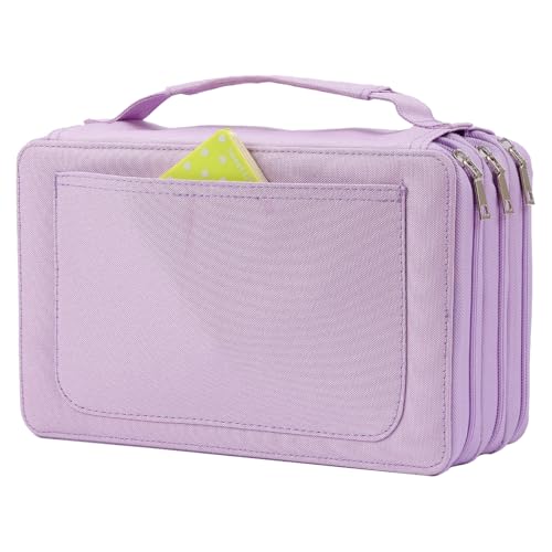Lbxgap Stifte-Organizer, 90 Fächer, großes Fassungsvermögen, mit praktischer Verpackung, tragbar, mehrschichtiger Halter für Prismacolor Aquarellstifte und Gelstift-Marker (Hellviolett) von Lbxgap