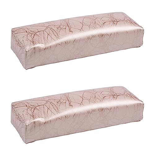 Lckiioy 2X Maniküre Hand Kissen Rechteck Pu LEDer Hand Auflage für Nägel Kissen Nagel Kissen Salon Hand Halter Arm Lehne Rest Maniküre Nagel Kunst Zubehör Werkzeug Gold von Lckiioy