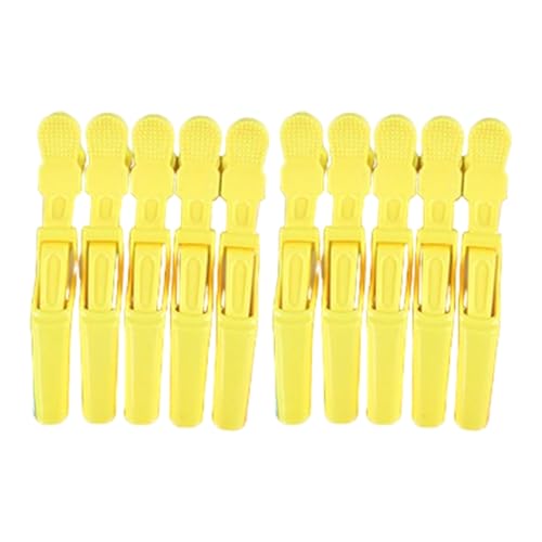10er Pack Professionelle Haarspange Für Damen Aus Kunststoff Salon Haarspange Mit Breiten Zähnen Doppelt Aufklappbares Haar Styling Zubehör von Ldabrye