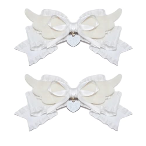 2000er Jahre Animes Schleife Spitze Haarspangen für Erwachsene Frauen Maskeraden Party Elegante Haarspange Cosplay Kostüm Haarschmuck von Ldabrye