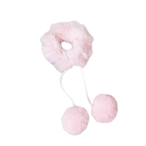 2000er Jahre Pompons Haarband für Damen und Mädchen, modisch, elastische Haargummis, Haarknoten-Halter, weiblicher Haargummi, Winterkleidung, Haarkreise von Ldabrye