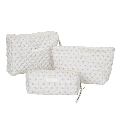 3 PCs Make Up Beutel Reise Kosmetikbeutel Set Großer Kapazitäts Toilettenbeutel Blumendruck Waschbeutel Stiftbeutel Für Frauen Mädchen von Ldabrye