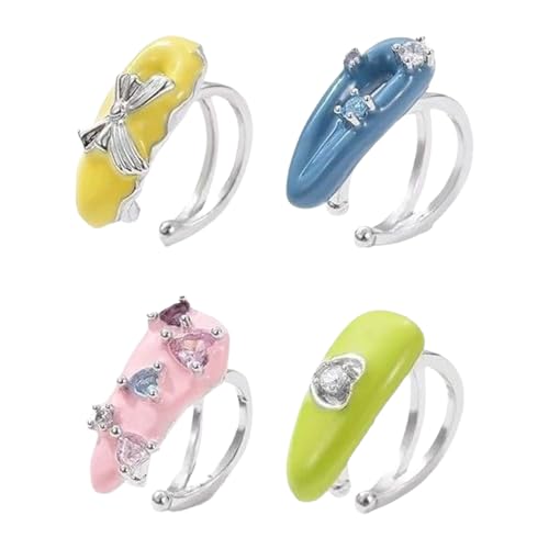 4 Stücke Modischer Clip Auf Ohrringen Cartoon Charm Blumenthema Legierung Komfort Fit Day To Accessoire Collection Mode Clip Auf Ohrringen von Ldabrye