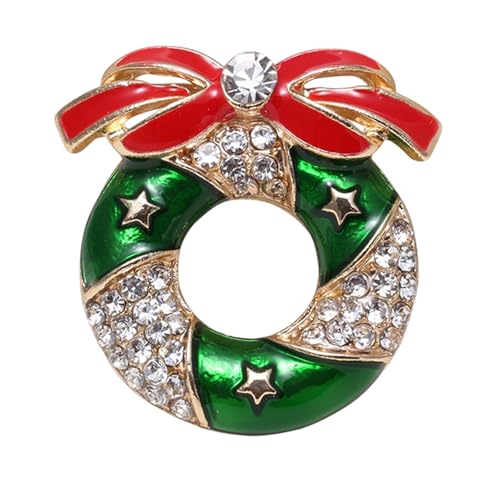 Artistic Brosche Kollektion Weihnachten Thema Stilvolle Anzug-Accessoires Casual Brosche Geschenk für Mode-Enthusiasten Vintage Strass, Einheitsgröße, Wie beschrieben von Ldabrye