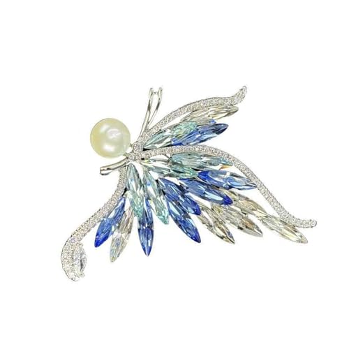 Brosche mit Strasssteinen und Schmetterling, modische Abendgarderobe, Anstecknadel, Kleidung, Accessoires, soziale Veranstaltungen, Schmuck, Büro, professionelle Brosche Brosche mit Strasssteinen und Schmetterling, modische Abendgarderobe, Anstecknadel, Kleidung, Accessoires, soziale Veranstaltungen, Schmuck, Büro, professionelle Brosche von Ldabrye