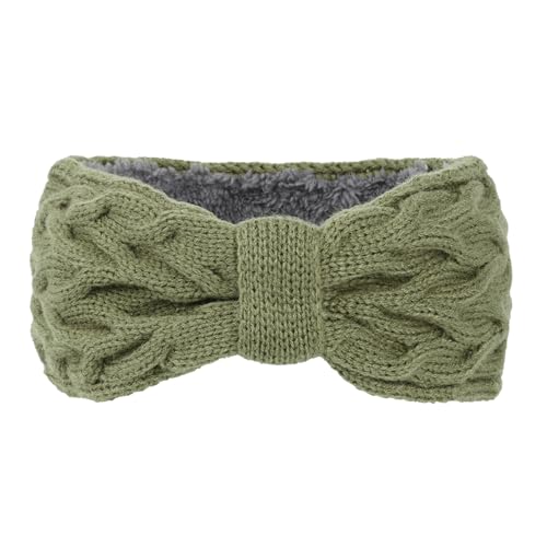 Damen-Stirnbänder mit Fleece-Futter, Schleifen, Haarbänder, gestrickt, unverzichtbare Winterausrüstung für Damen von Ldabrye