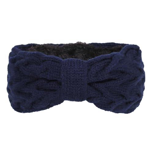 Damen-Stirnbänder mit Fleece-Futter, Schleifen, Haarbänder, gestrickt, unverzichtbare Winterausrüstung für Damen von Ldabrye