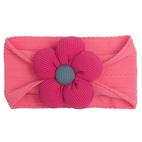 Elastisches Haarband mit Baby-Blume, Stirnband für Neugeborene, Kleinkinder, Haar-Accessoires, Blumen-Kopfband, Baby-Hörbekleidung von Ldabrye