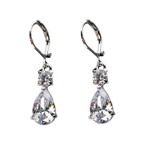 Eleganer Tränenreden Hoop Ohrring Leicht Kirsite Langer Tropfen Hangle Ohrringe Für Empfindliche Hautparty Hochzeitsohrschmuck von Ldabrye