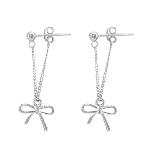 Elegante Bowknot Hengste Schmuck Zarte Bowknot Anhänger Ohrstollen Silberschild Ohrringe Schmücken Für Damen Party Hochzeitsanlässe Anlässe von Ldabrye