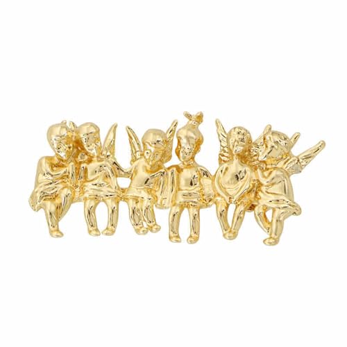 Entzückende 6 Engel Brosche Legierung Design Lapel Pin Kompaktgröße Brustschmuck Für Bekleidungssäcke Hüte Dekoration Süßes Engel Lapple Pin von Ldabrye