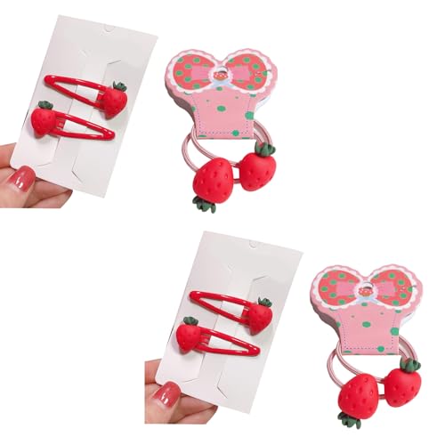 Entzückende Erdbeer-Haarspange, schöne Haargummi, glitzernde Haarspangen für Mädchen, Trend der 2000er Jahre von Ldabrye