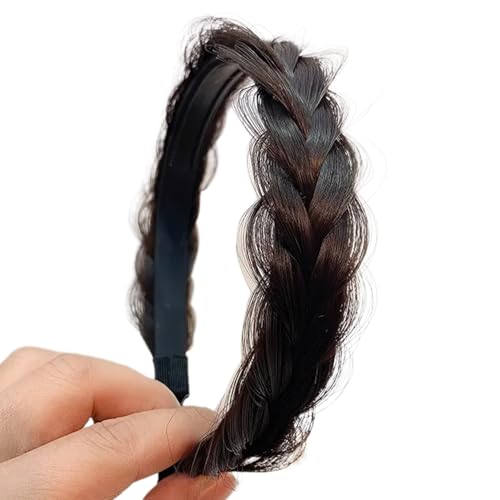 Geflochtenes Haarteil für Damen, hohe Elastizität, Haarschmuck, Hochzeit, Haarschmuck, Party, Kopfbedeckung für Mädchen, natürliches Aussehen von Ldabrye