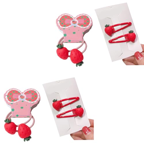 Kinder Haarnadel Haarclips Glitzernde Erdbeerform Haarkrawatte Für Kinderbühne 2000er Mädchen Kopfschmuck Funkeln von Ldabrye