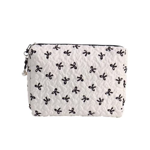 Kosmetiktasche mit großem Fassungsvermögen, ästhetischer Organizer, Schleifen, Make-up, Hautpflege, Organizer für Damen, große Kapazität, Reise-Kulturbeutel, Schleifen, Make-up-Geldbörse, g, Mass von Ldabrye