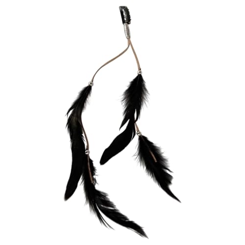Lange Haarspange mit Federn und Quasten für Frauen in Schwarz verleiht jedem Outfit für besondere Anlässe einen Hauch von ethnischem Charme von Ldabrye