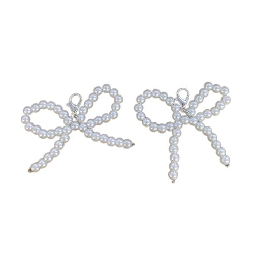 Ldabrye 2 PCs Bowknot Anhänger Perlenbeutel Charme Moderne Elegante Perlen Keyrings Stylischer Für Eleganten Anhänger von Ldabrye