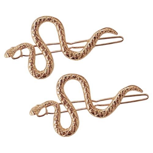 Ldabrye 2pcs Gotische Punk Metall Schlangen Form Haarnadel Serpentiner Haarstifte Vielseitige Accessoire Girls Retro Barrettes Schmuck Schmuck von Ldabrye