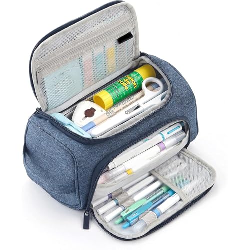 Ldabrye Bleistift Mit Großer Kapazität Bleistift Mehrere Fächer Leinwand Stiftbeutel Doppelschichtes Bleistiftkoffer Für Schülerinnen Mädchen Große Stifttasche Mit Großer von Ldabrye