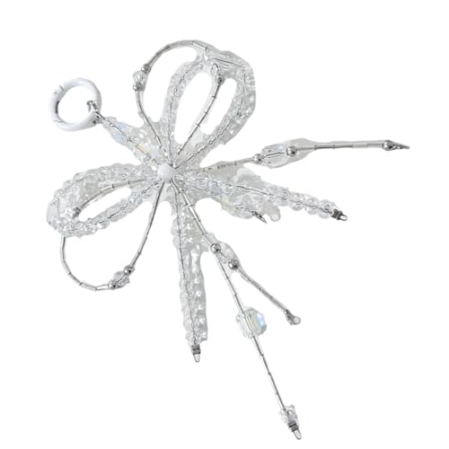 Ldabrye Bowknot Perle Charm Practical Phone Anhänger Mode Keyring Verschönerung Stilvoller Tasche Anhänger Für Mädchen Beketten Bowknot von Ldabrye