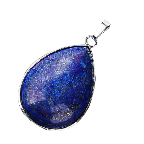 Ldabrye Bunte Lapislazuli-Edelsteine, Tropfen-Halskettenanhänger, leichte Ohrringe, Zubehör für empfindliche Haut, leichte Halskette, Schmuck für Damen, Einheitsgröße, Wie beschrieben, Wie beschrieben von Ldabrye